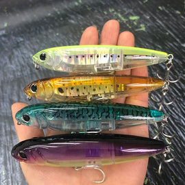 17g Surface Pencil Fishing Lures Walk the Dog Floating Wobbler Laser Artificial Bait for Trout Bass Top Water Swimbait Equipment - The Salty Outfitter