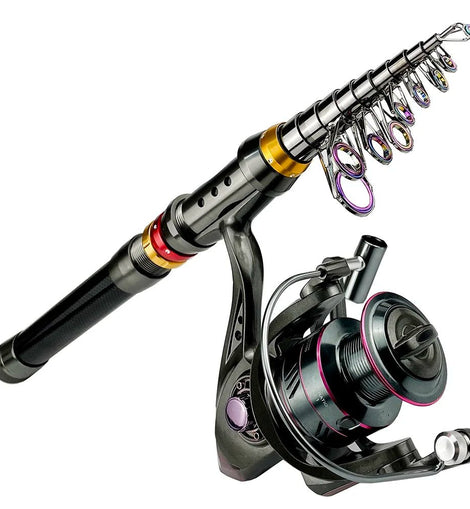 1.8 - 3.6m Carbon Fiber Fishing Rod And Reel Combo Super Hard Telescopic Fishing Pole Spinning Reel Kit Max Resistance 3 - 8kg Pesca - The Salty Outfitter
