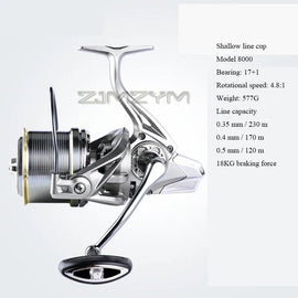 18KG Large Drag Fishing Reels Sea Fishing Waterproof Spinning Reel 4.8:1 Speed Saltwater Freshwater Carp Fishing Reel Fish Pesca - The Salty Outfitter