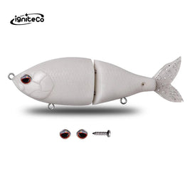 2 Section Big bass Fishng Swimming Bait Slowly Sinking Swimbait 150mm 55g Transparent ABS Plastic Fishing Lure - The Salty Outfitter