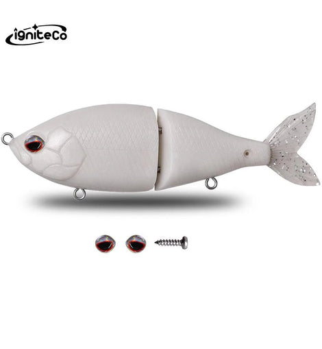 2 Section Big bass Fishng Swimming Bait Slowly Sinking Swimbait 150mm 55g Transparent ABS Plastic Fishing Lure - The Salty Outfitter