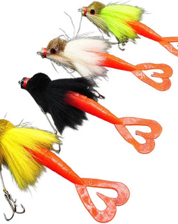 22cm Multi Jointed Swimbait 35g, Mouse Style Artificial Bait, Strong Tail Thump, Steel Double Hooks, For Bass Pike Snakehead - The Salty Outfitter