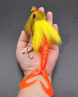 22cm Multi Jointed Swimbait 35g, Mouse Style Artificial Bait, Strong Tail Thump, Steel Double Hooks, For Bass Pike Snakehead - The Salty Outfitter