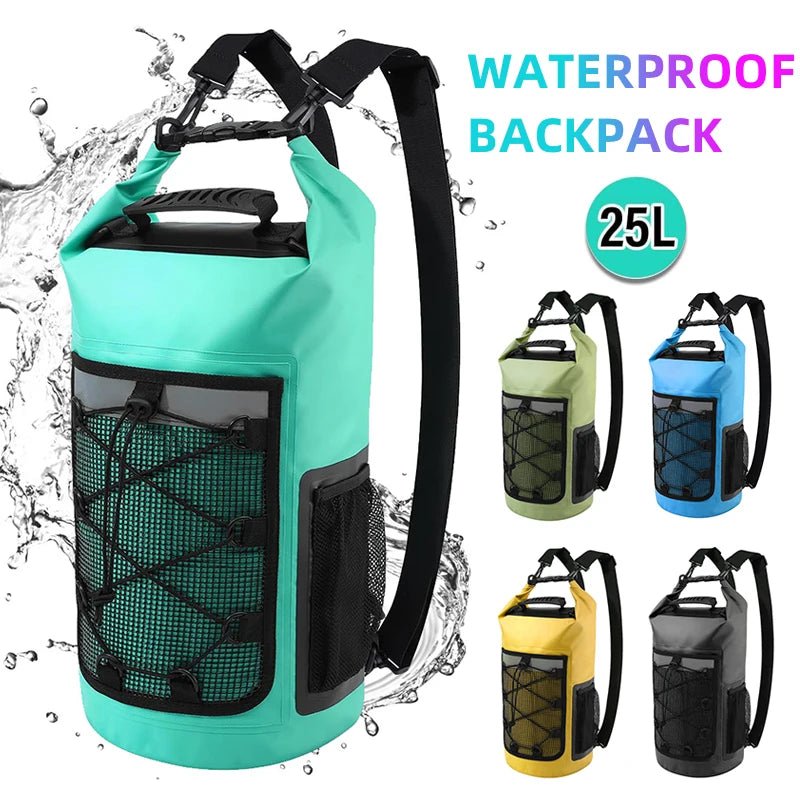25L Waterproof Backpack Outdoor Sports Dry Wet Separation PVC Dry Bag for Swimming Drifting Boating Kayaking Camping Travel Bag - The Salty Outfitter