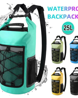 25L Waterproof Backpack Outdoor Sports Dry Wet Separation PVC Dry Bag for Swimming Drifting Boating Kayaking Camping Travel Bag - The Salty Outfitter