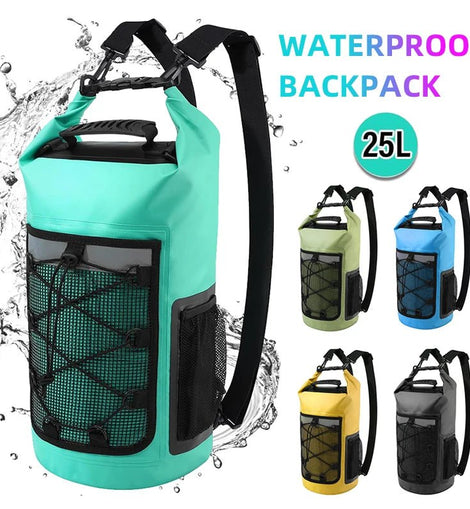 25L Waterproof Backpack Outdoor Sports Dry Wet Separation PVC Dry Bag for Swimming Drifting Boating Kayaking Camping Travel Bag - The Salty Outfitter