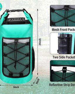 25L Waterproof Backpack Outdoor Sports Dry Wet Separation PVC Dry Bag for Swimming Drifting Boating Kayaking Camping Travel Bag - The Salty Outfitter