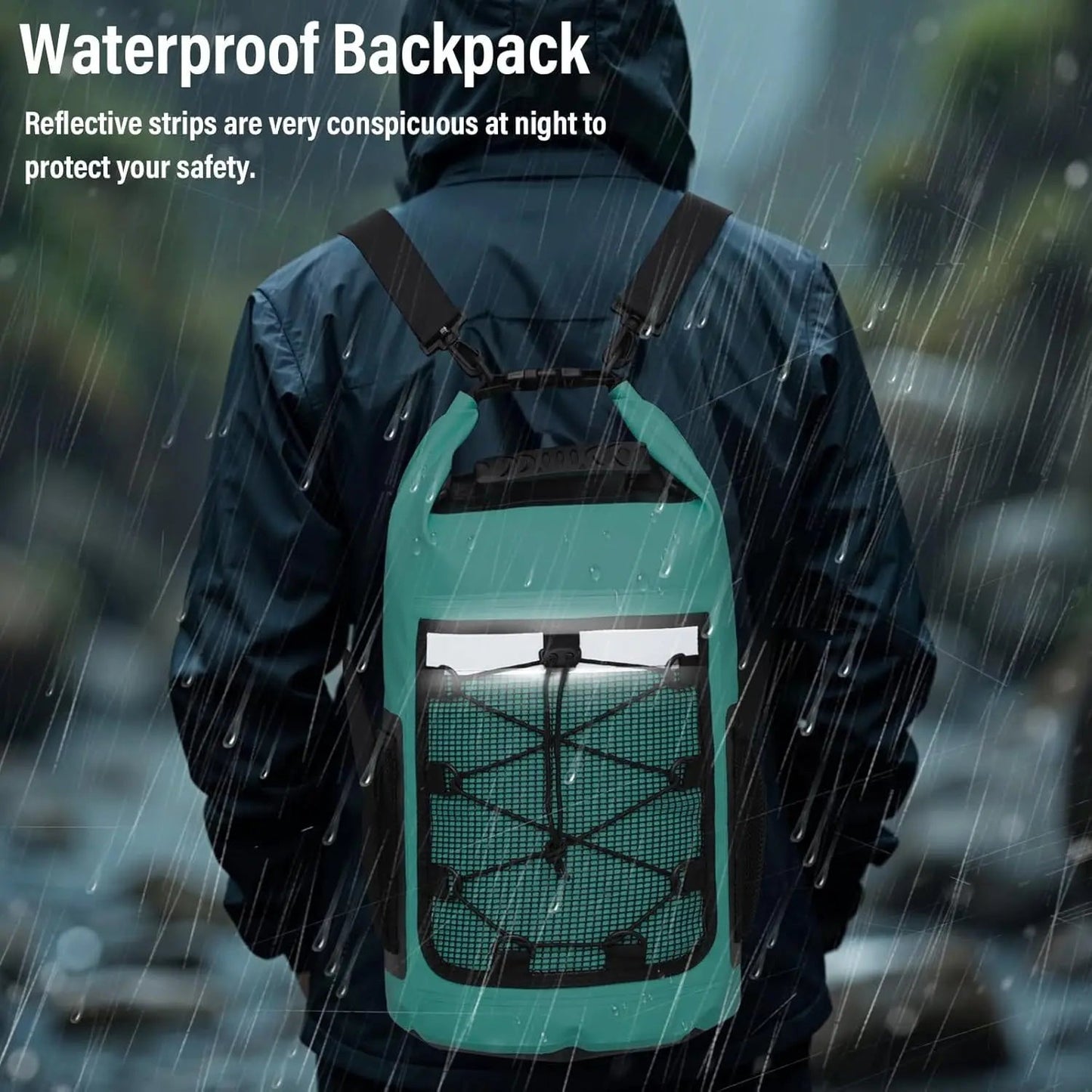 25L Waterproof Backpack Outdoor Sports Dry Wet Separation PVC Dry Bag for Swimming Drifting Boating Kayaking Camping Travel Bag - The Salty Outfitter