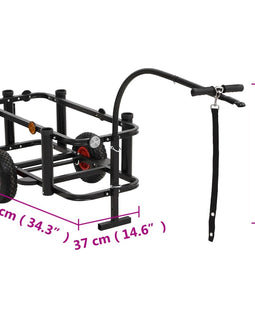 vidaXL Fishing Trolley Black Steel-1