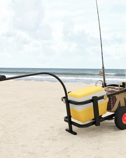 vidaXL Fishing Trolley Black Steel-0