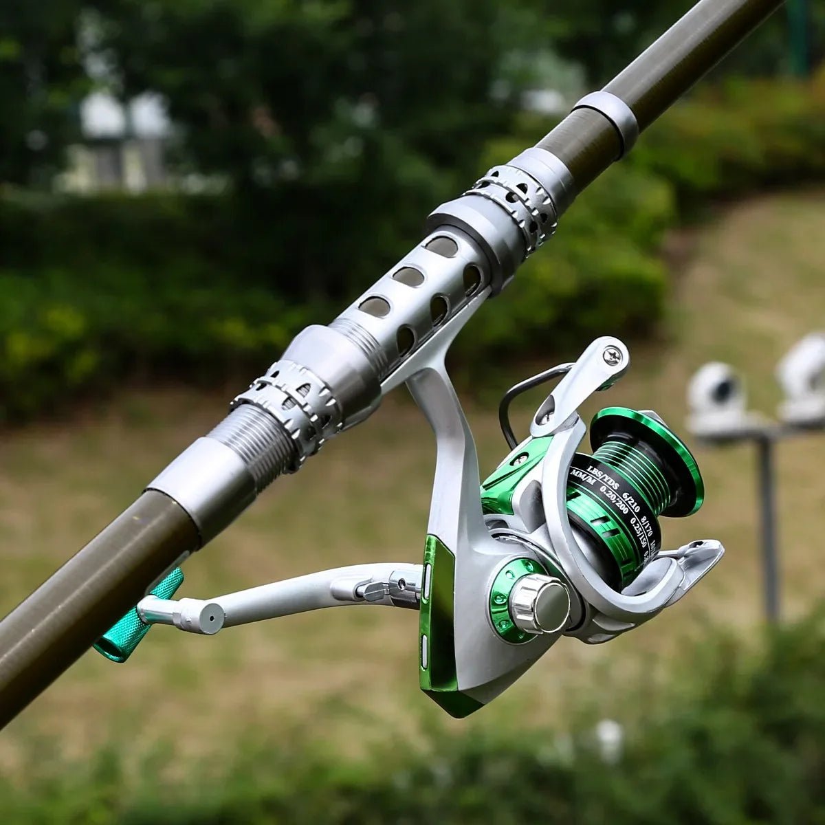 Carbon Fishing Rod Set for Deep Sea Fishing with Straight Handle Spinning Wheel Full Gear Durable Reels Kit for Rivers Lakes - The Salty Outfitter