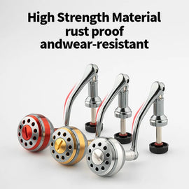 CHILENT Spinning Fishing Reels 500 - 7000 Replacement Handle Metal Ball Grip Aluminum Alloy Foldable Multiple Colors Handle - The Salty Outfitter