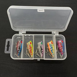 Fishing Gear Products 5 pcs Lure Bait Set 5 Colors 3D Eyes Floating Mini Wave Crawler Imitation Fake Baits Bait - like Hard Bait - The Salty Outfitter