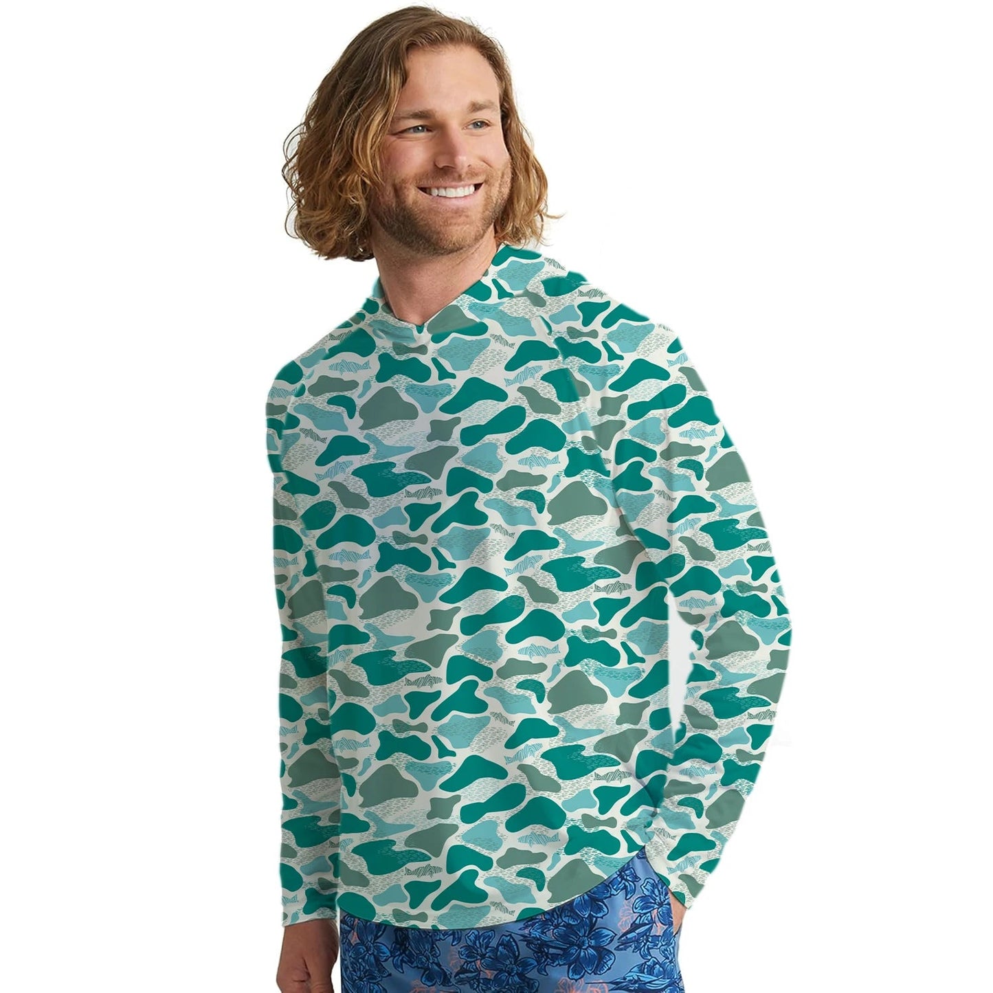 Fishing Hoodie Sailing Shirt Men Long Sleeve Sun Protection Hunting Jersey Camisa De Pesca Performance Fish Gear Beach Tops Wear - The Salty Outfitter