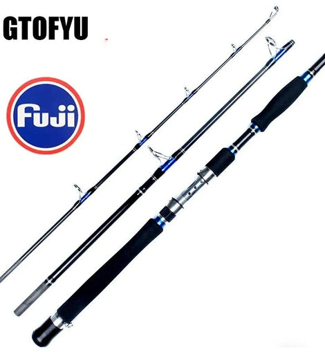 Fishing Lure Rod 1.8m 2.1m 3 Section Superhard Lure 70 - 250g Trolling Fishing Rod Carbon Fast Surf Boat Raft Spinning Fishing Rod - The Salty Outfitter