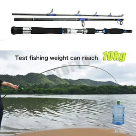 Fishing Lure Rod 1.8m 2.1m 3 Section Superhard Lure 70 - 250g Trolling Fishing Rod Carbon Fast Surf Boat Raft Spinning Fishing Rod - The Salty Outfitter