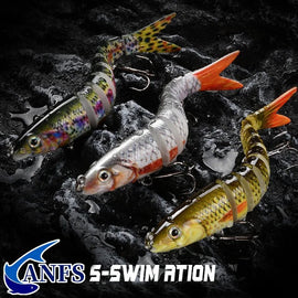 Fishing Lures Multi Jointed Swimbait Crank Bait Slow Sinking Bionic Artificial Bait Freshwater Saltwater Trout Bass Fishing Acce - The Salty Outfitter