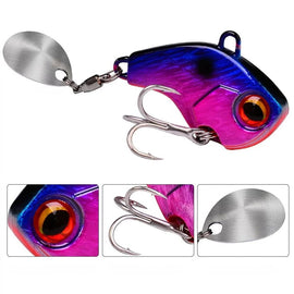 Fishing Lures Wobble Rotating Metal Vib Vibration Bait Winter Fishing 6g 15g 28g Artificial Hard Baits Spinner Spoon Lure - The Salty Outfitter