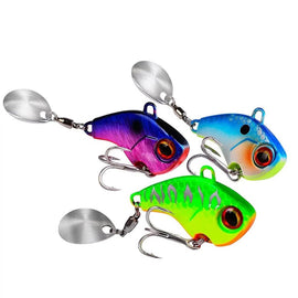 Fishing Lures Wobble Rotating Metal Vib Vibration Bait Winter Fishing 6g 15g 28g Artificial Hard Baits Spinner Spoon Lure - The Salty Outfitter