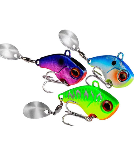 Fishing Lures Wobble Rotating Metal Vib Vibration Bait Winter Fishing 6g 15g 28g Artificial Hard Baits Spinner Spoon Lure - The Salty Outfitter