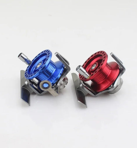 Fly Ice Fishing Reels Fish Line Wheel All Metal with Drag 40 - 60 Left Right Hand Reels Line Runner - The Salty Outfitter