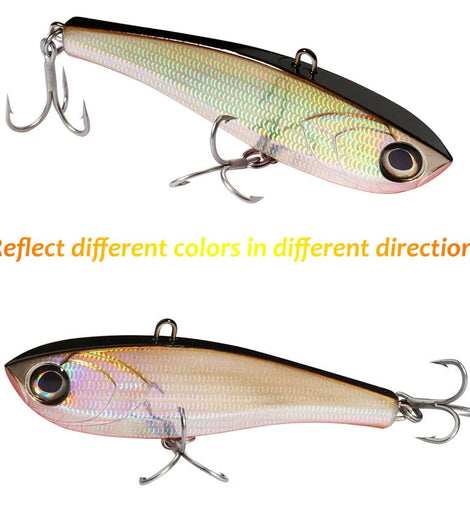 GOBAIT VIBRATION High Pitch VIB 10g 17g 34.5g Sinking Pencil Lure Long Casting Fishing Bass Pesca Swimbait Hook Silicone Bait - The Salty Outfitter