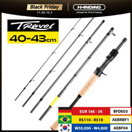 HANDING 30+24T Fishing Rod 40 - 43cm Travel Fishing Rod 5 - 6 Sections Seaguide Guide Ring Portable and Protective Rod for Trip - The Salty Outfitter