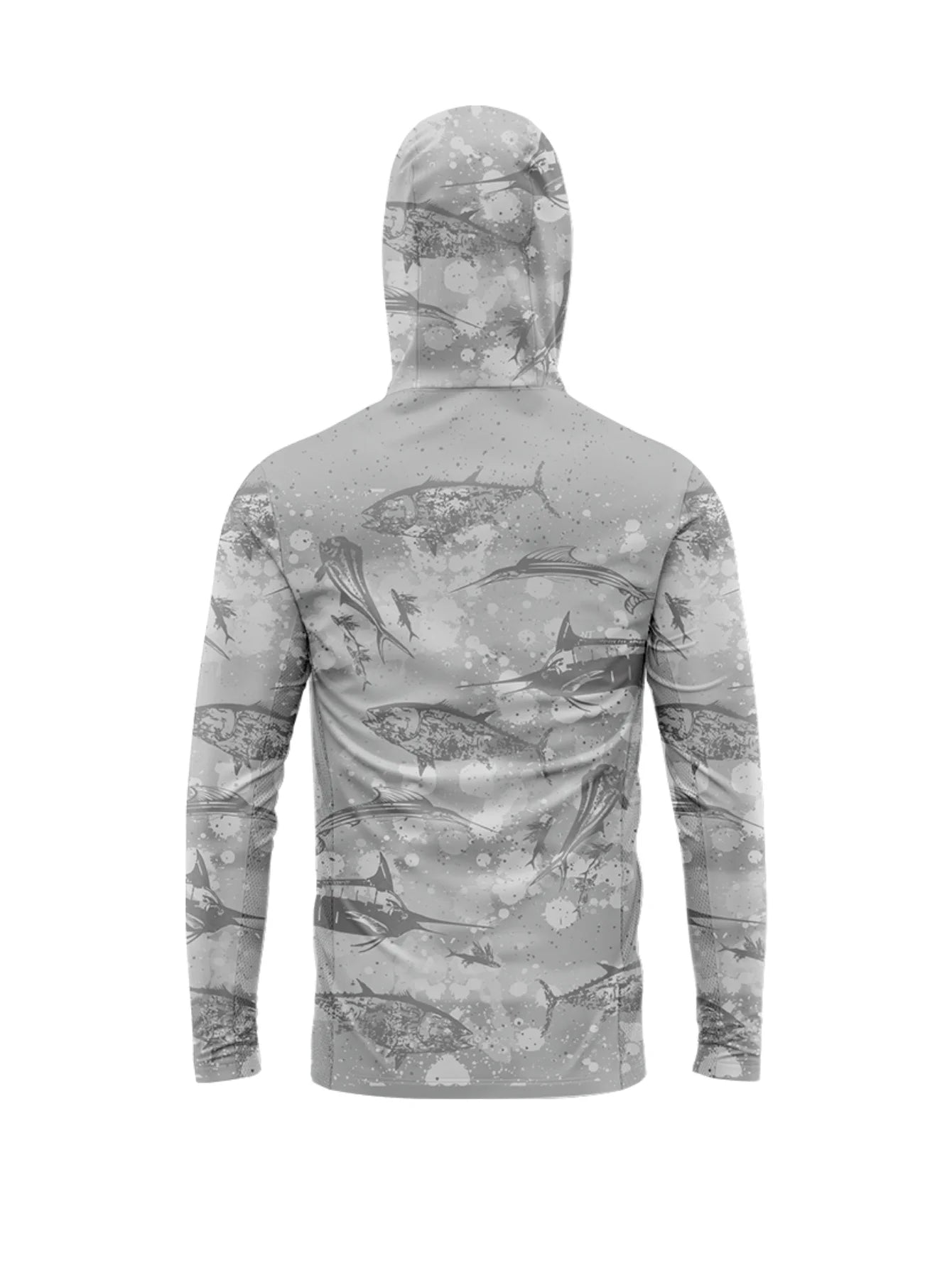 Men Hood Fishing Shirt long sleeve fishing t shirt uv protection Fishing Apparel - The Salty Outfitter