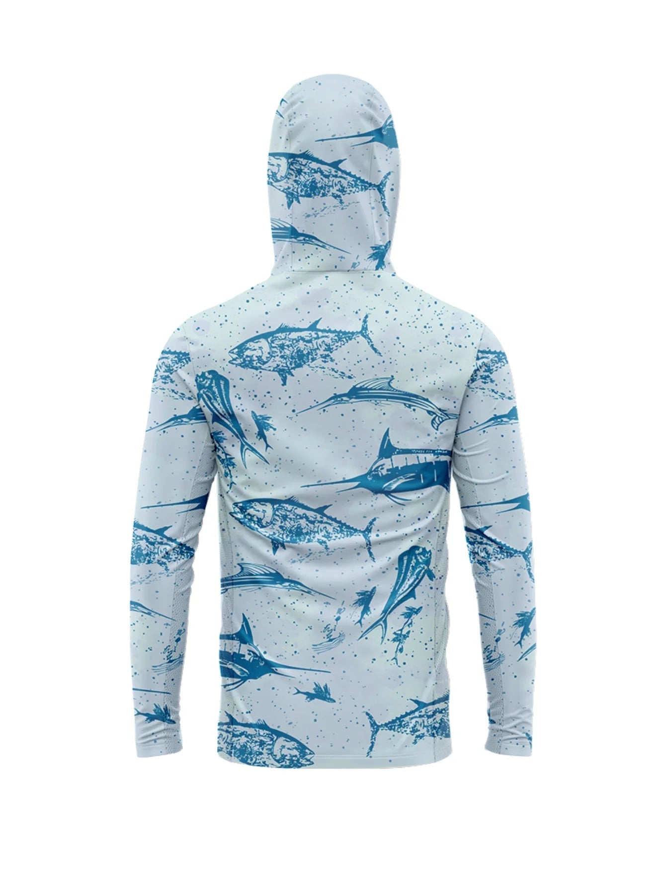 Men Hood Fishing Shirt long sleeve fishing t shirt uv protection Fishing Apparel - The Salty Outfitter