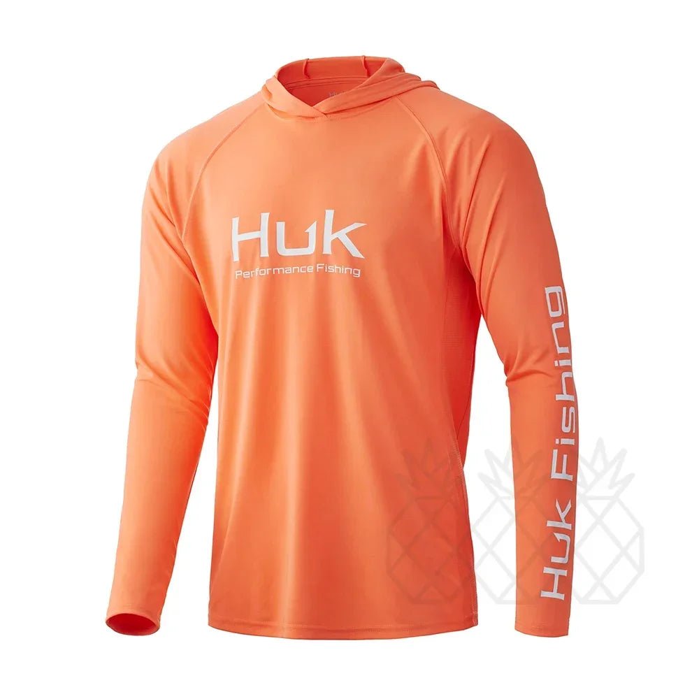 Men HUK Hoodie Fishing Shirts Long Sleeve Sunscreen Quick Dry Sweatshirt Summer Breathable UV Resistant Fishing Clothing Pesca - The Salty Outfitter