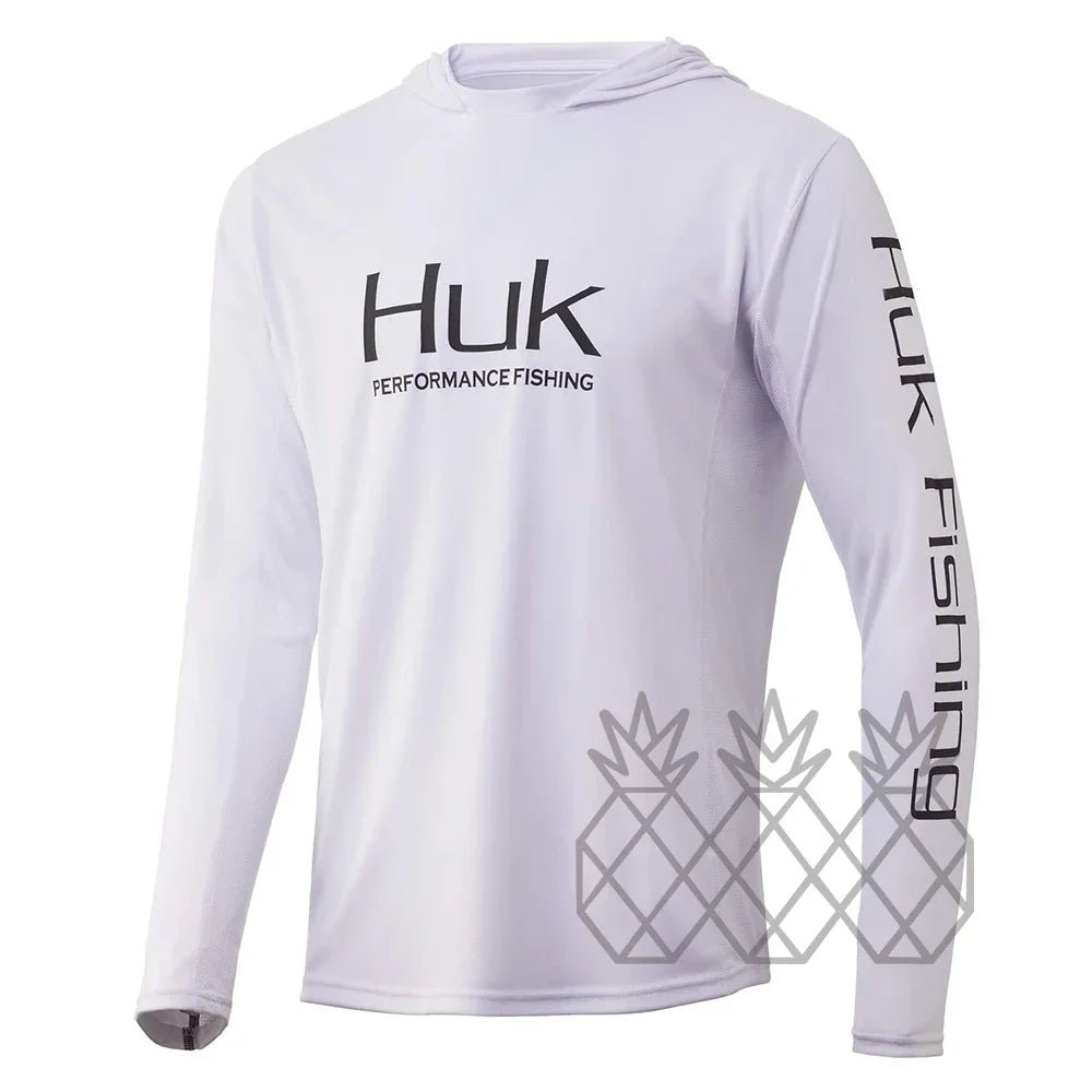 Men HUK Hoodie Fishing Shirts Long Sleeve Sunscreen Quick Dry Sweatshirt Summer Breathable UV Resistant Fishing Clothing Pesca - The Salty Outfitter