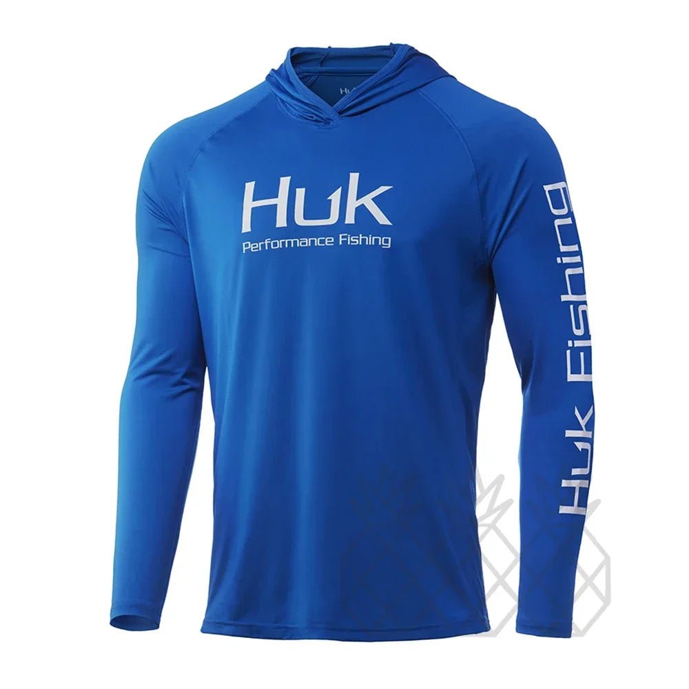Men HUK Hoodie Fishing Shirts Long Sleeve Sunscreen Quick Dry Sweatshirt Summer Breathable UV Resistant Fishing Clothing Pesca - The Salty Outfitter