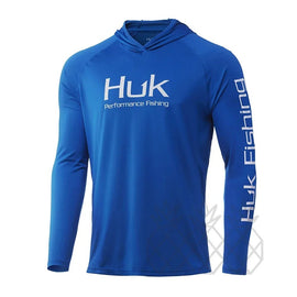 Men HUK Hoodie Fishing Shirts Long Sleeve Sunscreen Quick Dry Sweatshirt Summer Breathable UV Resistant Fishing Clothing Pesca - The Salty Outfitter