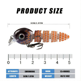 Multi Jointed Swimbait 5.5cm/4g Fishing Lures Crankbait Lifelike Hard Fish Baits Small Fishing Lure Set Wobblers Tackle - The Salty Outfitter