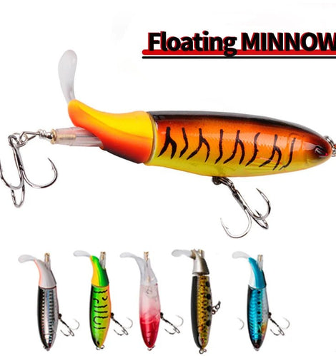 Popper Propeller Topwater Fishing Lures 13g Artificial Bait Hard Crankbait Wobblers Rotating Tail Fishing Tackle - The Salty Outfitter