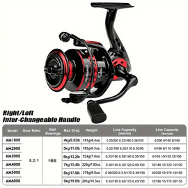 PROBEROS Fishing Reel 5.2:1 1000 - 6000 Max Drag 9KG Spinning Reels Metal Spool Reel drag fishing reel,Fishing Accessories - The Salty Outfitter