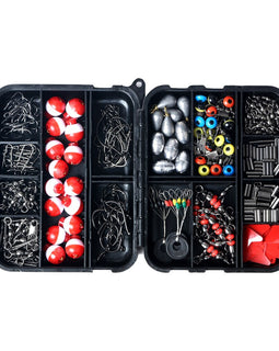 Treble Hook Jigs Swivels Fishing Kits Fishing Lure Lead Floating Tackle with Box for Outdoor Fishing Portable Accessories-0