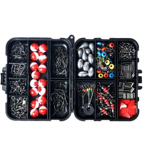 Treble Hook Jigs Swivels Fishing Kits Fishing Lure Lead Floating Tackle with Box for Outdoor Fishing Portable Accessories-0