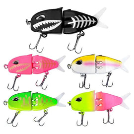 Realistic Fishing Lures 2 Joint Fishing Swimbait Colorful Mini Double Hook Swim Bait For Trout Freshwater Saltwater Fishing Gear - The Salty Outfitter