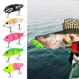Realistic Fishing Lures 2 Joint Fishing Swimbait Colorful Mini Double Hook Swim Bait For Trout Freshwater Saltwater Fishing Gear - The Salty Outfitter