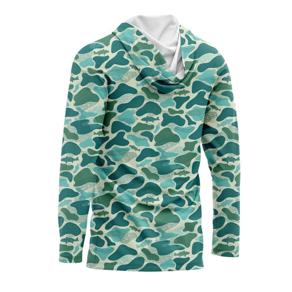 Sailing Hoodies Fishing Apparel Cap T-shirt Long Sleeve Tech Hoody Shirt Summer Outdoor Running Fish Green Camisa Racing Clothes - The Salty Outfitter