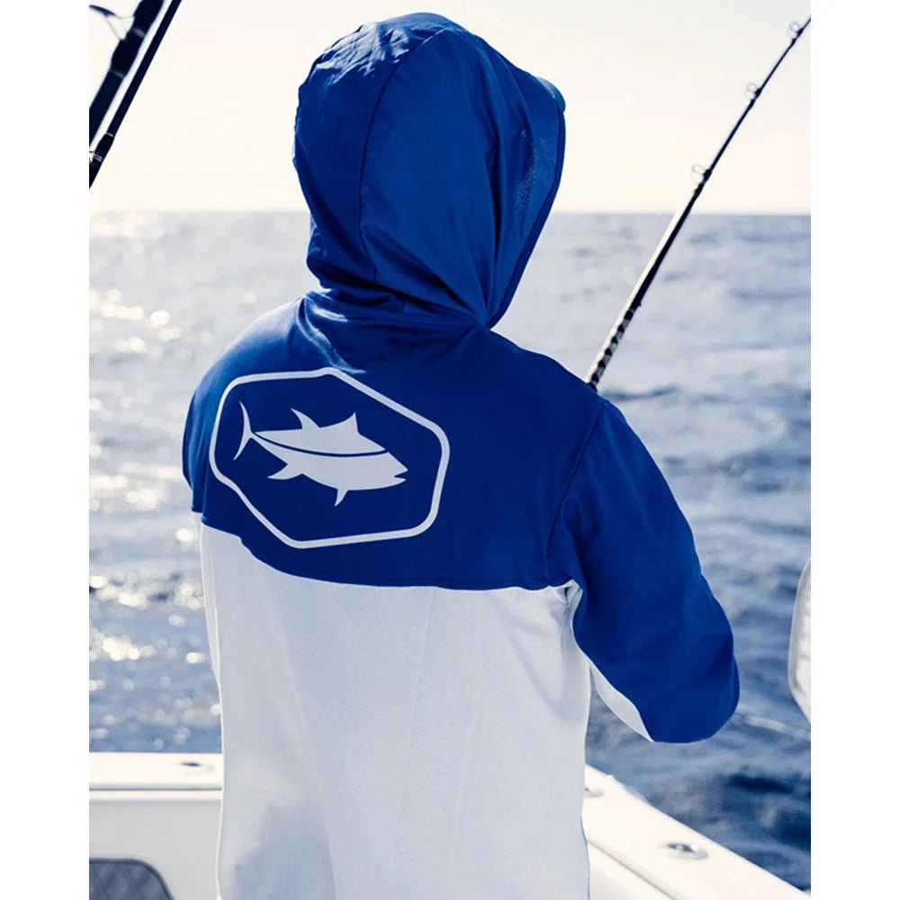 Sailing Hoodies Gear Fishing Long Sleeve Hooded Shirts Blusas Para Pesca Fish Performance Apparel Camisa De Pesca Uv Manga Longa - The Salty Outfitter