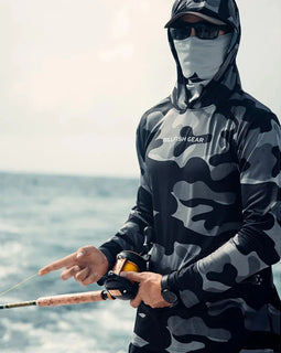 Sailing Hoodies Gear Fishing Long Sleeve Hooded Shirts Blusas Para Pesca Fish Performance Apparel Camisa De Pesca Uv Manga Longa - The Salty Outfitter
