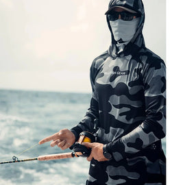 Sailing Hoodies Gear Fishing Long Sleeve Hooded Shirts Blusas Para Pesca Fish Performance Apparel Camisa De Pesca Uv Manga Longa - The Salty Outfitter