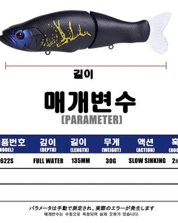 Slow Sinking SwimBaits Fishing Lures 30G Whopper Vibration Soft Tail Or Pike And Bass Hard Baits Isca Artificiall Accessories - The Salty Outfitter