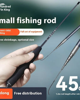 Small fishing rod, ultra light and ultra - fine short section hand - held fishing rod, beginner fishing rod set, stream rod - The Salty Outfitter
