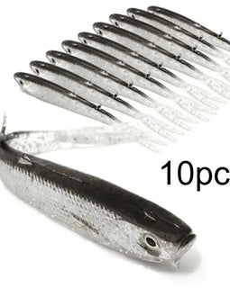 Soft Bait Fish Swimbait Fork Tail With Hook& Without Hooks Fishing Lure Artificial Silicone Bait Fishing Tackle Goods - The Salty Outfitter