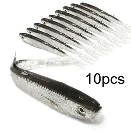 Soft Bait Fish Swimbait Fork Tail With Hook& Without Hooks Fishing Lure Artificial Silicone Bait Fishing Tackle Goods - The Salty Outfitter