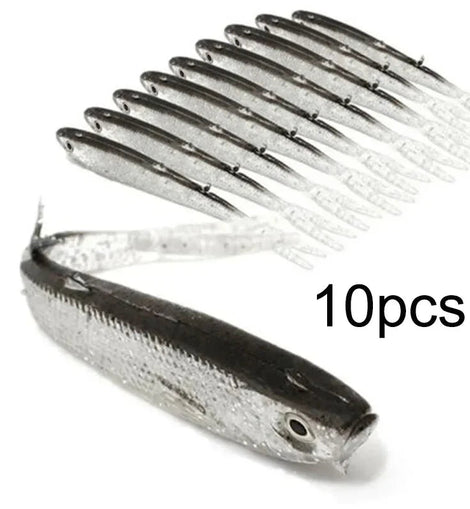 Soft Bait Fish Swimbait Fork Tail With Hook& Without Hooks Fishing Lure Artificial Silicone Bait Fishing Tackle Goods - The Salty Outfitter