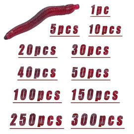 Sougayilang Fishing Lures Lifelike Fishy Smell Red Soft Lures Simulation Luminous Worms Artificial Fishing Lure Fishing Tackle - The Salty Outfitter